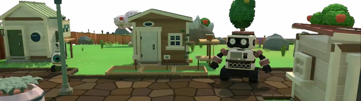A street of robot huts.